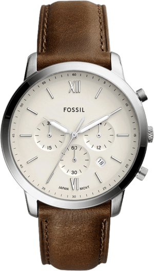 Fossil Men's Neutra Brown Leather Chronograph Watch FS5380