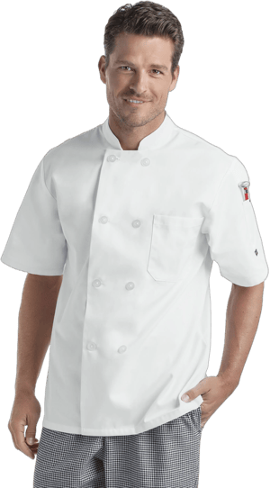 On-the-Line Men's 2-Pocket Reversible Chef Coat