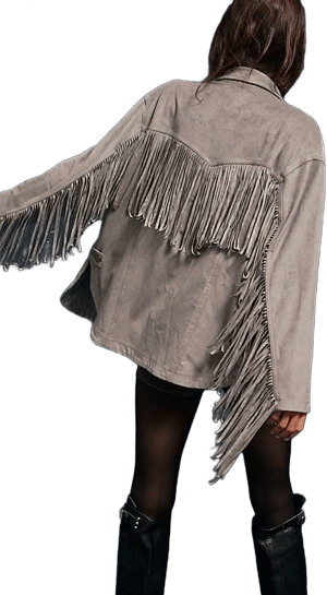 Free People Fringe Out Vegan Suede Jacket