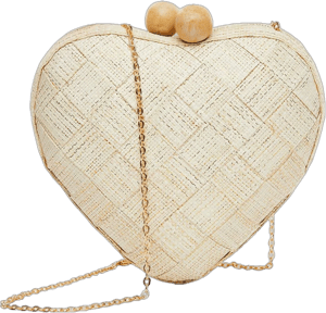 Poolside Women's The di Mezzo Heart Shaped Straw Clutch