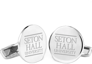 Seton Hall Cufflinks in Sterling Silver - Graduation Gift