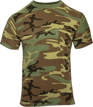 Rothco Men's Woodland Camo Pocket T-Shirt