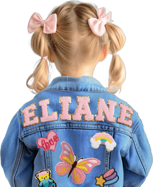 Custom Kids Patch Jacket with Names Toddler Girls Clothes 1-8 Year Old Christmas Gifts for Girls Boys