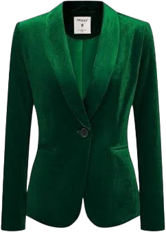 Women's Allegra K Halloween Christmas Office Coat Solid Shawl Collar 1 Button Velvet Blazer