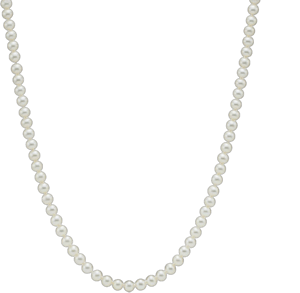 Ziegfeld Collection Pearl Necklace with Silver Clasp