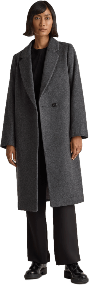 Quince Women's Classic Single-Breasted Italian Wool Coat