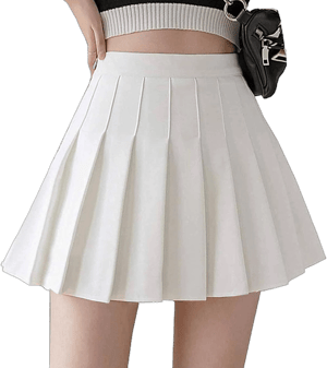 Girls Women Apriddeo High Waisted Pleated Skirt Plain Plaid A line Mini Skirt Skater Tennis School Uniform Skirts Lining Shorts