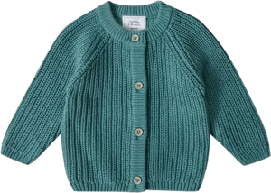 Stellou & Friends 100% Cotton Chunky Ribbed Knitted Cardigan