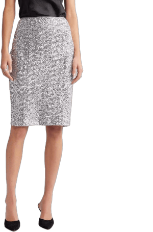 Open Edit Sequin Pencil Skirt