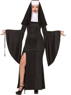 Spirit Halloween Long Sexy Nun Costume