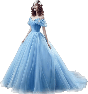 2024 WOWBRIDAL Off-the-Shoulder Princess Cinderella Organza Ball Gown Prom Dress