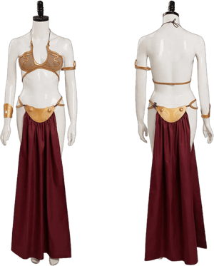 Leia Cosplay Costume Slave Leia Metal Bikini Outfit