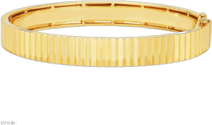 Fluted Gold Bangle 14k Gold