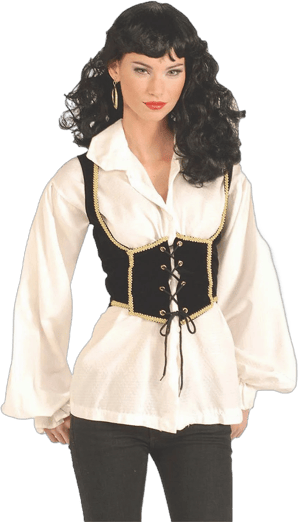 Female Pirate Wench Corset Vest