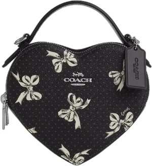 Coach Women's Heart Crossbody Bag with Bow Print