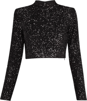 FRAME Women's Cropped Sequin Top