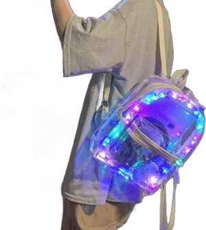 LED Light Clear Crossbody Bag