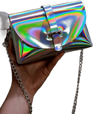 Holographic Leather Cross Body Bag