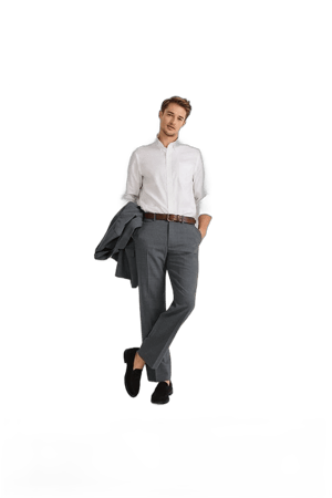 Lands' End Men's Comfort Waist Year'rounder Stretch Wool Dress Pants