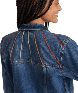 Marine Layer Women's Embroidered Denim Jacket