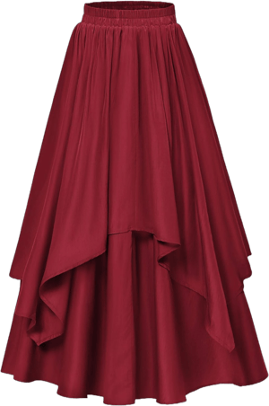 Scarlet Darkness Double Layered Renaissance Maxi Skirt