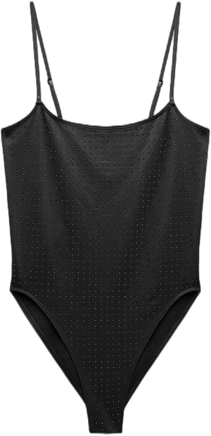 Zara Women's Rhinestone Seamless Bodysuit