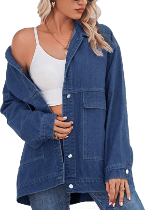 PAODIKUAI Women's Oversized Denim Jacket