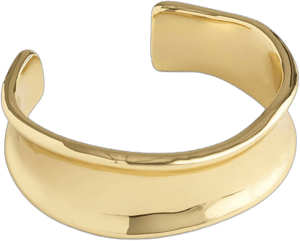 Madewell Sculptural Statement Cuff Bracelet in Pale Gold