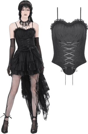 Gothic Lace Up Corset Top