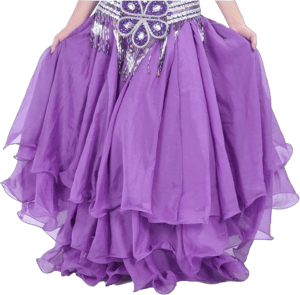 Danzcue Three-Layer Chiffon Belly Dance Skirt