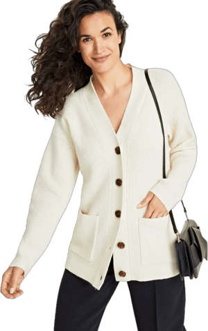 On 34th Women's Long Patch Pocket Cardigan