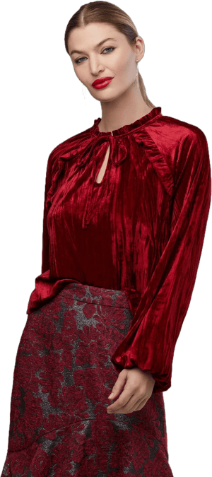 Rachel Parcell Velvet Blouse