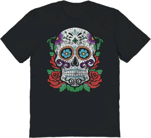 Men's Sugar Skull Halloween Graphic Tee