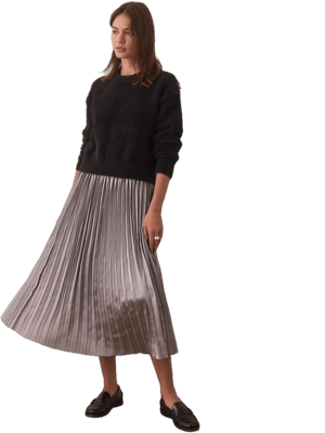 Marine Layer Women's Chelsea Pleated Midi Skirt