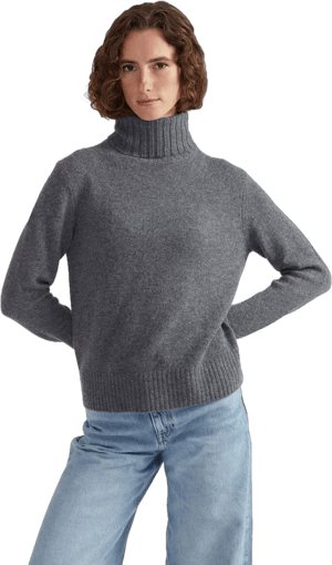 Style Republic Women's Slim Fit Cashmere Turtleneck Sweater