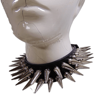 Handcrafted Leather Rivet Spike Choker