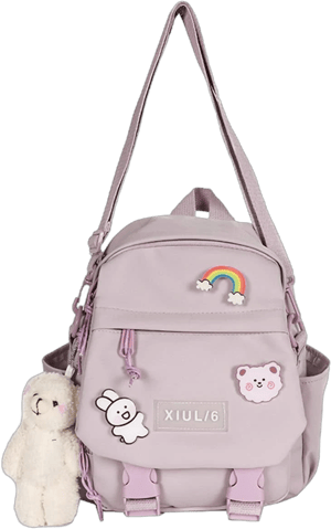 GGOOB Cute Mini Backpacks with Accessories Aesthetic Mini Backpack for Teens Kawaii Small Backpack