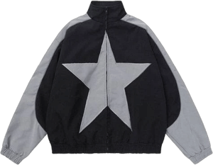 Aelfric Eden Men's Reflective Stripe Star Zipper Bomber Jacket