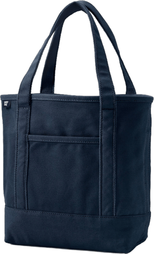 Lands' End Open Top Canvas Tote Bag