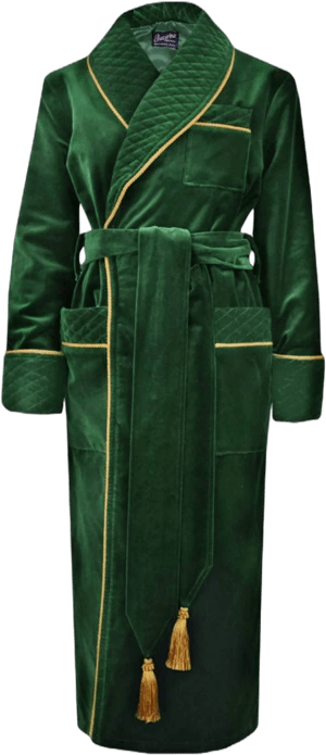 Baturina Homewear Women's Extra Long Velvet Dressing Gown with Smoking Jacket