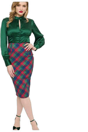 Unique Vintage 1950s High Waist Tracy Wiggle Skirt