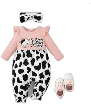 Patpat Baby Girl Sweet Long Sleeve Jumpsuit Set