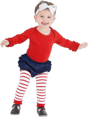 RuffleButts Baby Girls Stripe Footless Tights