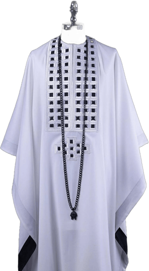 David Scott Dotted Embroidery Agbada