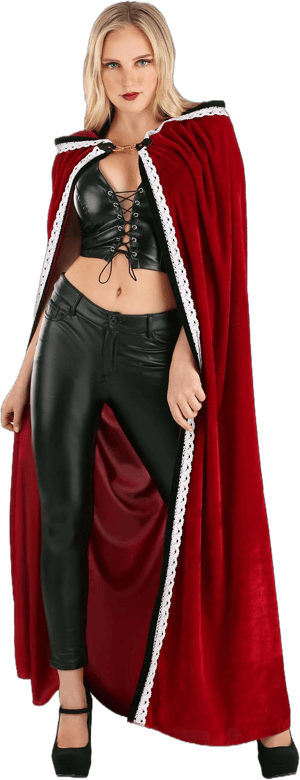 Women's Velvet Riding Hood Cape