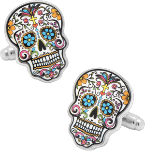 Cufflinks Inc. Day of the Dead Skull Cufflinks