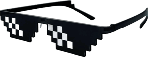 Lorigun Thug Life Pixelated Mosaic Party Glasses