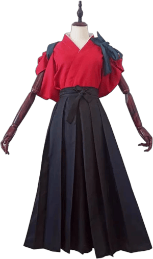 Women Foxtume Red Workwear Hakama Set