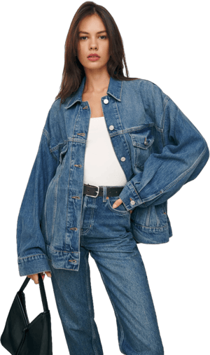 Reformation Brooks Oversized Denim Jacket