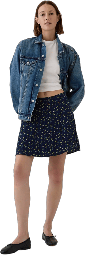 Gap Women's Crepe Floral Mini Skirt